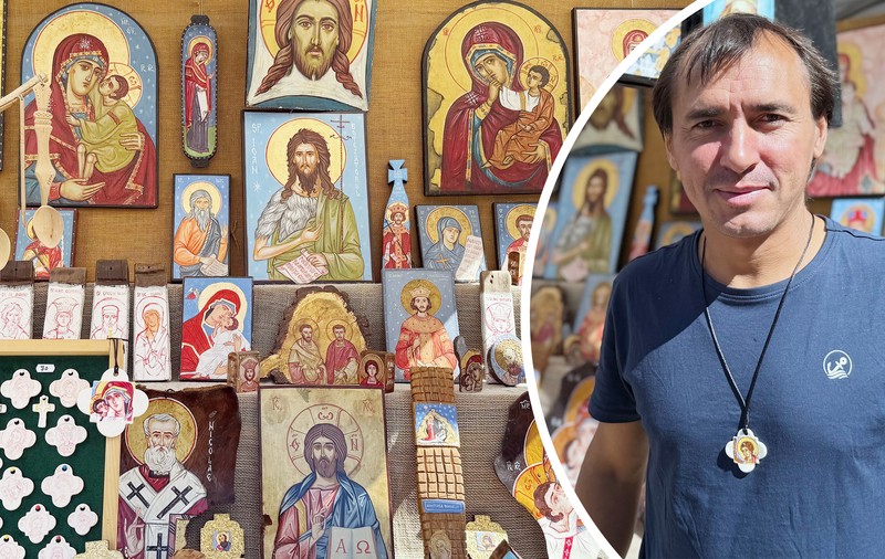 Teodore-Adrian Negoiță, artistul care transformă icoanele și lingurile de lemn în povești vii ale satului românesc: „Am pictat pe pietre, pe coajă de ou sau pe scoarță de copac”