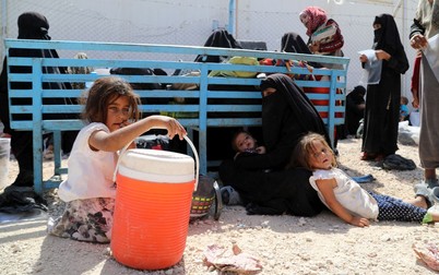 Condiții dificile de trai în tabăra al-Hol din Siria FOTO: EPA
