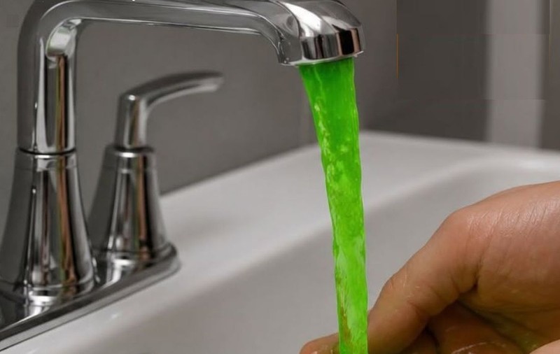 Apă verde, la robinet. Autoritățile spun că nu e periculoasă pentru sănătate și explică de ce au pus colorant în ea, în Polonia