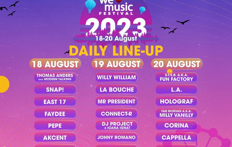 Trei zile de muzică bună și de artiști memorabili la Râmnicu Vâlcea! Cum arată daily line-up-ul pentru a doua ediție We Love Music Festival !