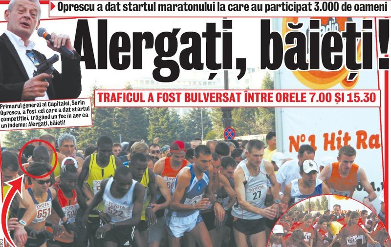 Oprescu a dat startul la Maraton