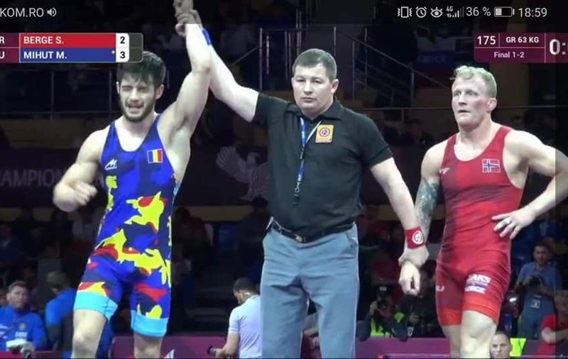 Luptătorul Mihai Mihuț, campion european. Prima medalie de aur pentru România la CE după 11 ani | VIDEO