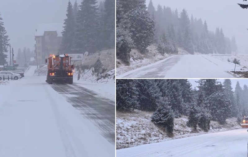 Ninge de ore bune în mai multe zone din țară. La Rânca s-a aşternut deja strat de zăpadă, drumarii au ieșit cu utilajele pe Transalpina