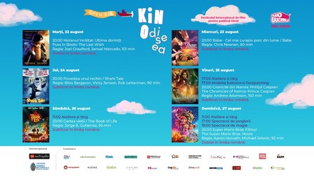 Programul festivalului în prima săptămână. Foto: KINOdiseea