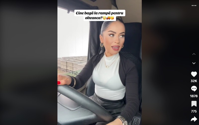 Șoferiță româncă de TIR filmată când merge în marșarier, virală pe TikTok: „Să nu mai ziceți că, vezi tu Doamne, cine a pus-o pe rampă!? Eu!” | VIDEO