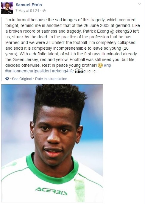Mesajul lui Etoo
