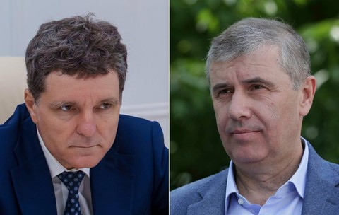 Un colaj cu Nicusor Dan in stanga si Lucian Pahontu in dreapta