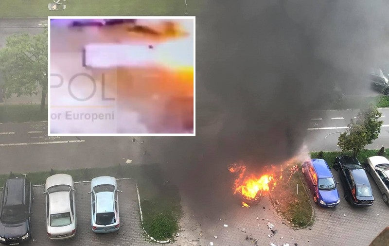 Ultimele clipe ale omului de afaceri din Arad și momentul exploziei mașinii sale, surprinse de camerele de supraveghere