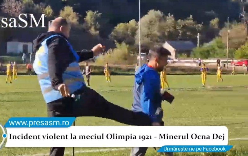 Vicepreședintele unui club din Liga a III-a, lovit de un agent de pază în timpul meciului