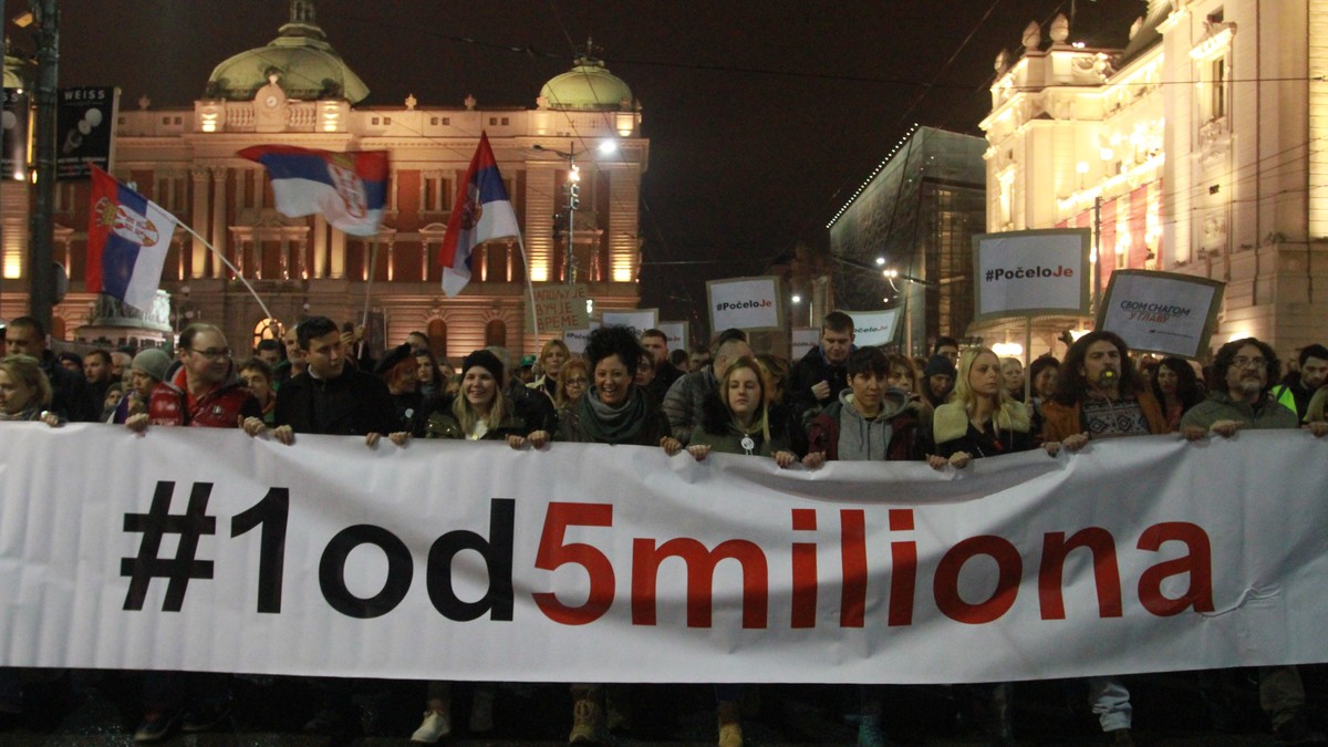 Proteste în Serbia față de președinte