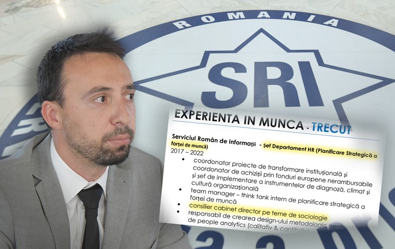 SRI neagă funcțiile menționate în CV de locotenentul devenit asistent universitar la Jurnalism: „Nu a fost șef de departament HR și nici consilier la cabinetul directorului” 