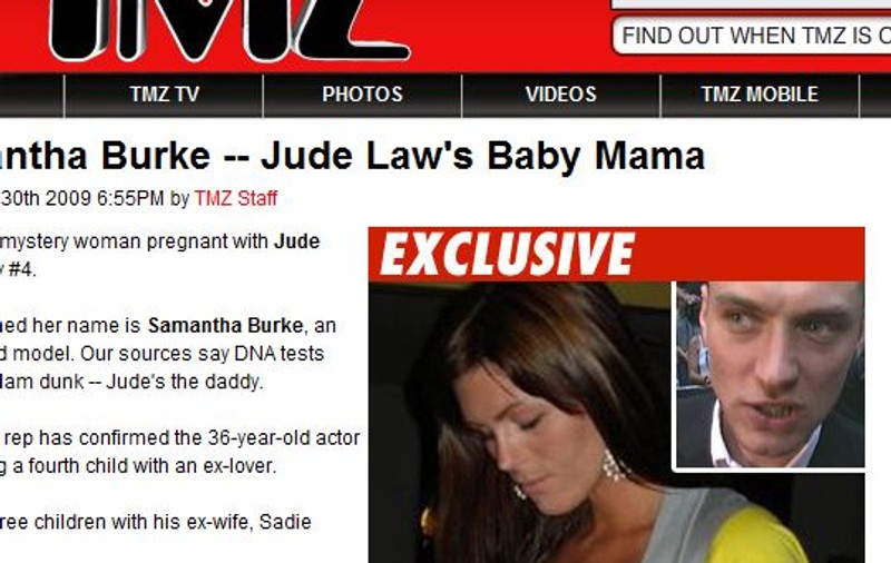 Samantha Burke este mama celui de-al patru copil al lui Jude Law