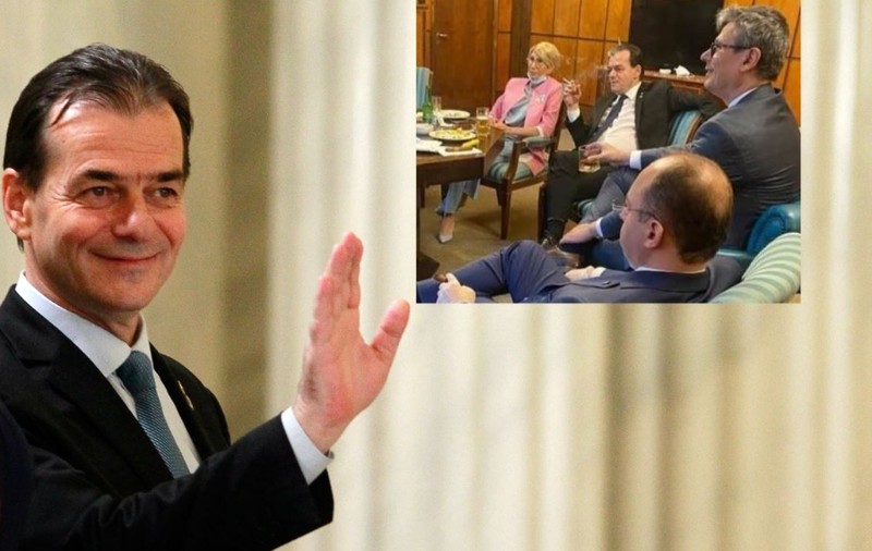 EXCLUSIV | Ludovic Orban, despre fotografia controversată: „Era ziua mea, au venit câțiva colegi să-mi facă o surpriză și i-am servit, cum e normal, cu un pahar de ceva”