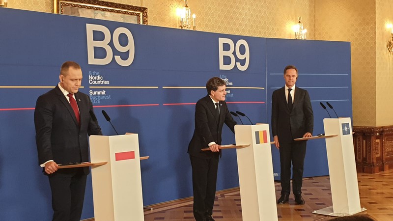 Declarații la finalul summitului B9. Foto: Anca Grădinaru / Libertatea.