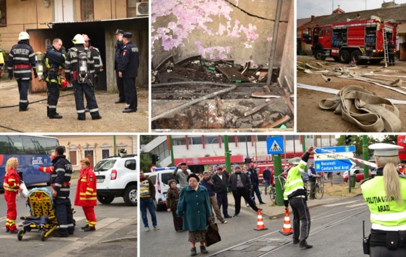 Un club din Arad a fost cuprins de flăcări: "Incendiul era generalizat"