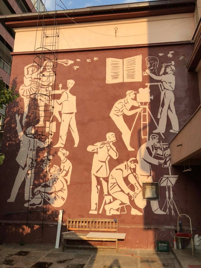 Peretele decorativ realizat în perioada 1969-1972