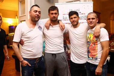 Bourceanu (dreapta), Tănase (centru) și Tamaș (stânga) la petrecerea organizată de AnaMaria Prodan foto: Facebook.com