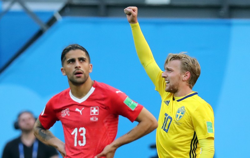 Suedia - Elveția 1-0, în optimile Campionatului Mondial de fotbal Rusia 2018. Eroul Forsberg. Cifră istorică de fani / GALERIE FOTO