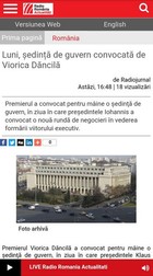Știre publicată pe site-ul RRA, duminică, 13 octombrie