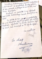 Scrisoare medicală semnată de dr. Anca Moisa