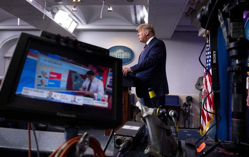 Discursul lui Trump, plin de acuzații fără probe, întrerupt de televiziunile americane: „Ceea ce președintele spune este în mare parte complet neadevărat”