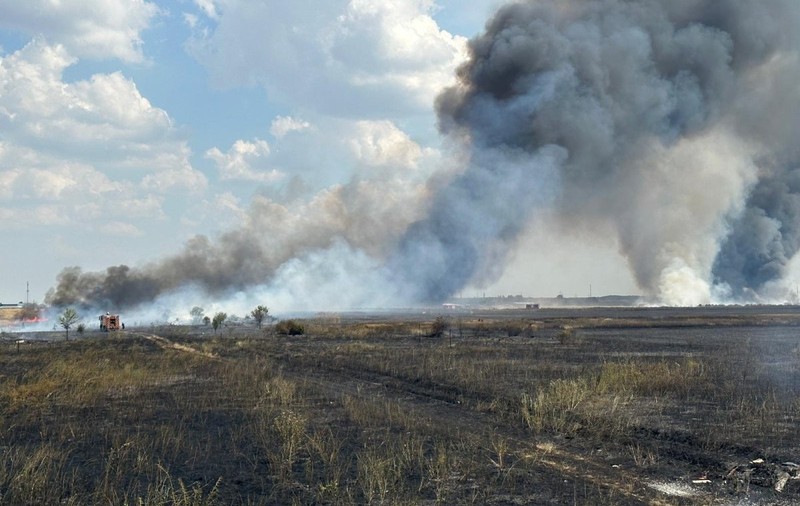 Incendiu de vegetaţie la Sintești, județul Ilfov. Populaţia, avertizată prin mesaj Ro-Alert