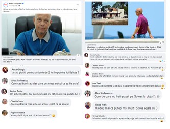 Comentariile lăsate de troli la postările paginilor de Facebook ale publicațiilor. Colaj foto: Buletin de București