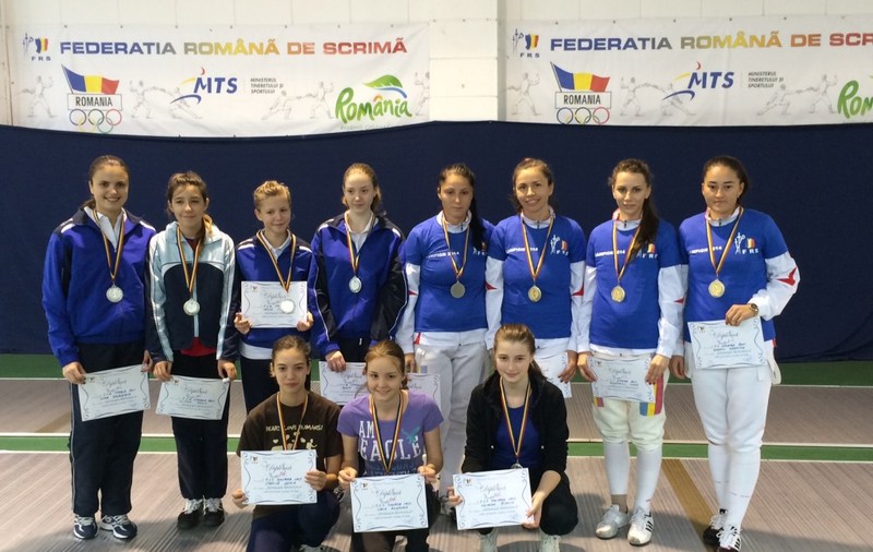 FOTO / CS Dinamo1 a câștigat Campionatul Național de sabie seniori, proba feminină pe echipe!