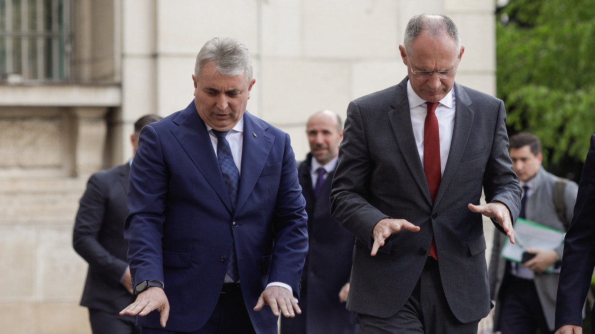 Ministrul de Interne al Austriei, Gerhard Karner, se intalneste cu Lucian Bode, ministrul de Interne, in Bucuresti, 26 aprilie 2022. Inquam Photos / George Calin
