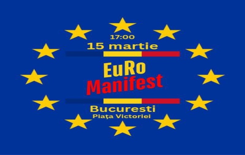 Miting pro european în București, în Piața Victoriei: „Răspunsul pașnic al cetățenilor simpli”