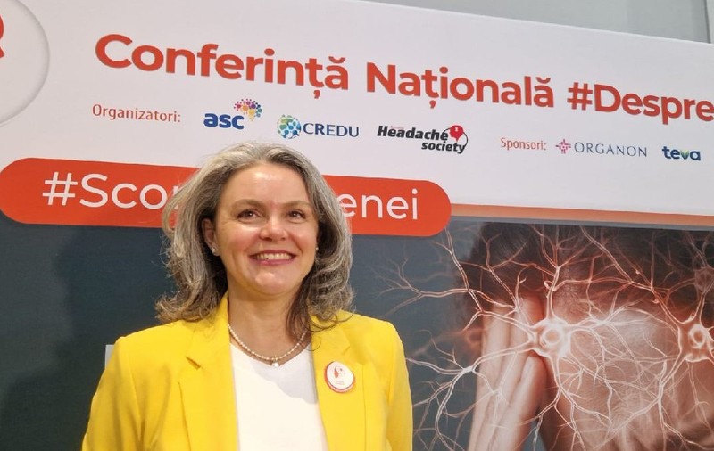 Cristina Vladau, pacientă cu migrenă și vicepreședintele Asociatiei pentru Sanatatea Creierului. Foto: Alexandra Manaila / Libertatea