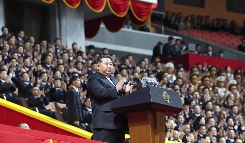 Kim Jong Un ține un discurs cu ocazia comemorării a 80 de ani de la fondarea Partidului Muncitorilor din Coreea (WPK) Foto: Hepta