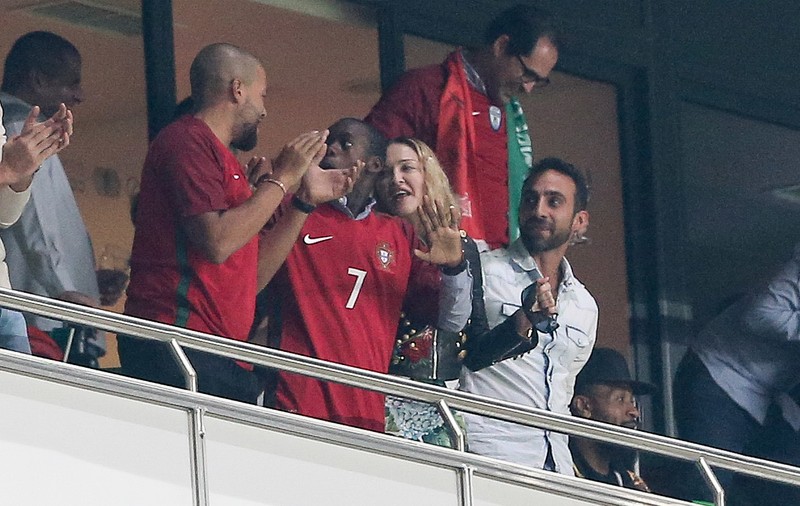Madonna a asistat din tribune la calificarea naționalei de fotbal a Portugaliei la Cupa Mondială 2018