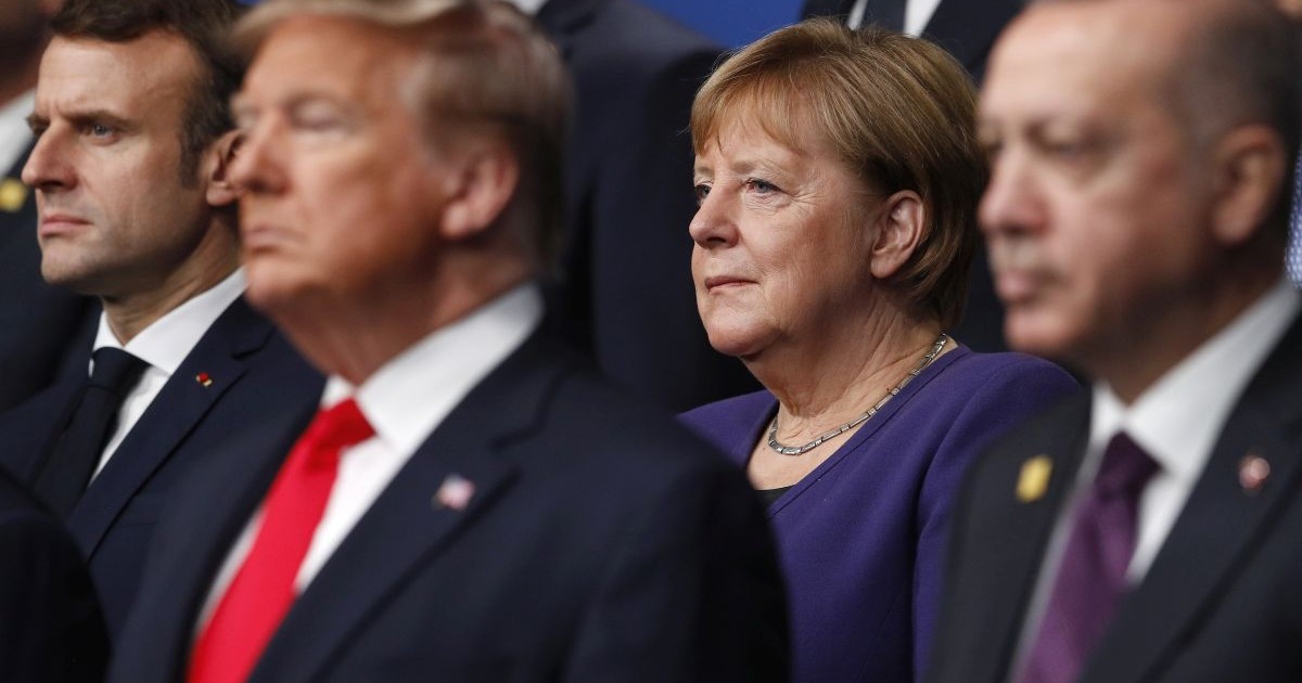 Macron, Trump, Merkel și Erdogan la summitul NATO FOTO: EPA