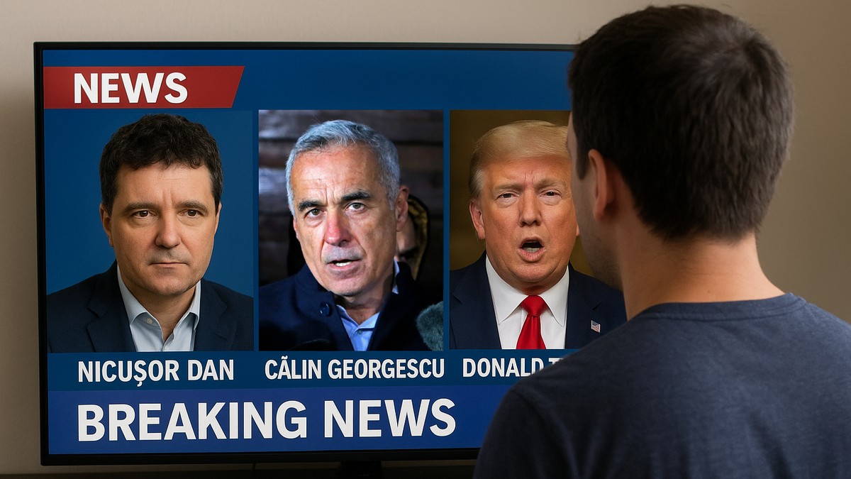 Colaj Nicusor Dan, Georgescu, Trump, ChatGPT Image
