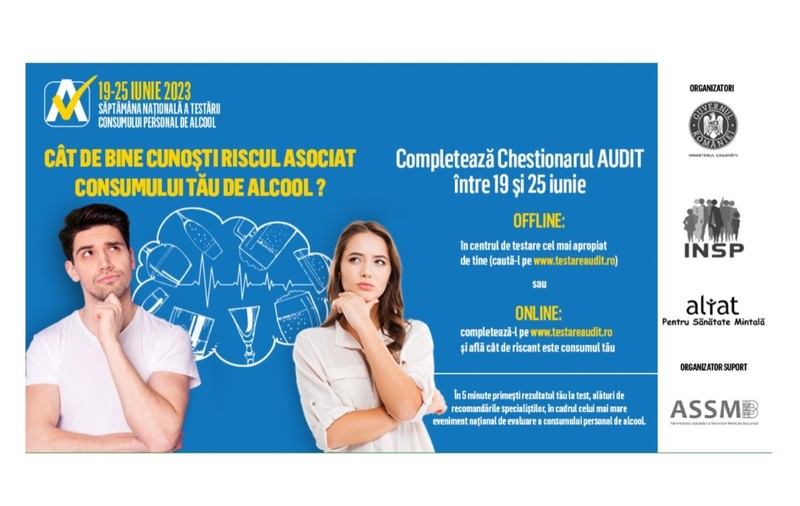 5 motive să nu ratezi Săptămâna AUDIT – Săptămâna Națională de Testare a Consumului Personal de Alcool, 19-25 iunie