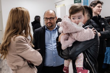 Consilierul Nicu Ion, după slujbă la biserica Sfânta Treime din Newcastle