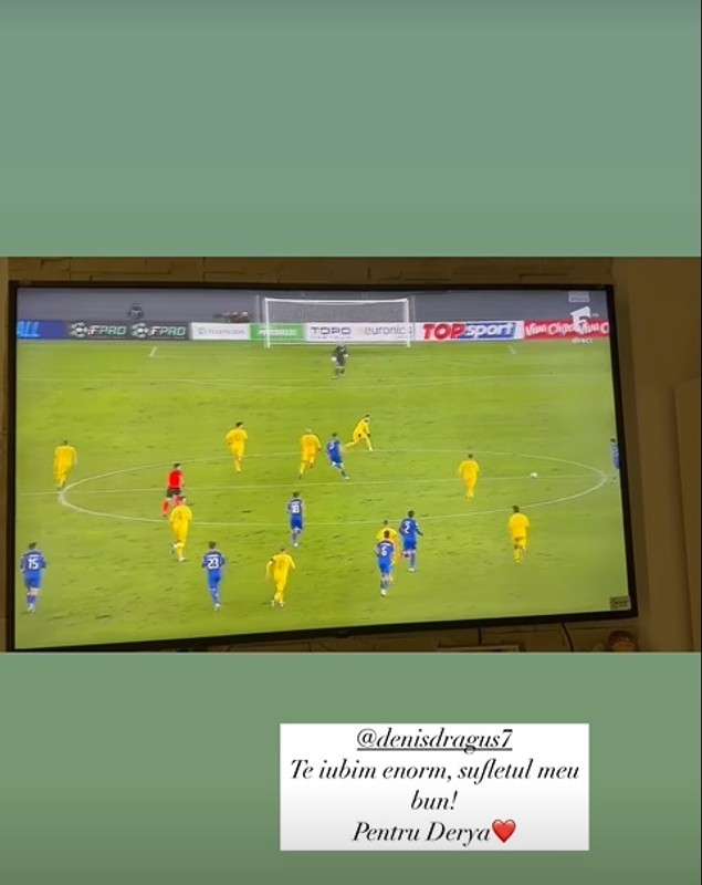 Mesajul transmis de Vanessa, soția lui Denis Drăguș, după ce fotbalistul a înscris golul decisiv în meciul Lituania - România: „Ești eroul nostru”