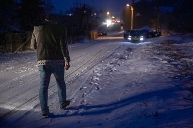 Ghetele lui Simion au făcut faţă cu greu drumurilor înzăpezite