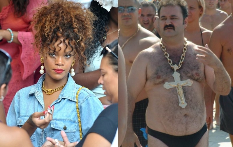 Ce lanţ are Rihanna! Zici că-i manelistă de-a 'noastră'