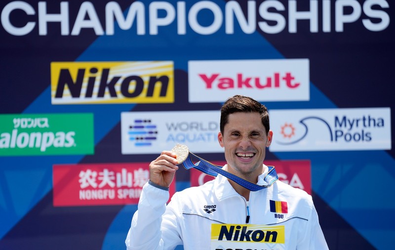 Constantin Popovici, campion mondial la sărituri în apă de la mare înălțime. Medalia de argint câștigată tot de un român, de Cătălin Preda