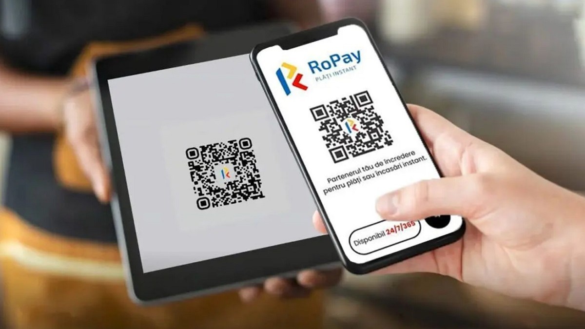  Plată instant RoPay prin scanare cod QR între telefoane mobile 