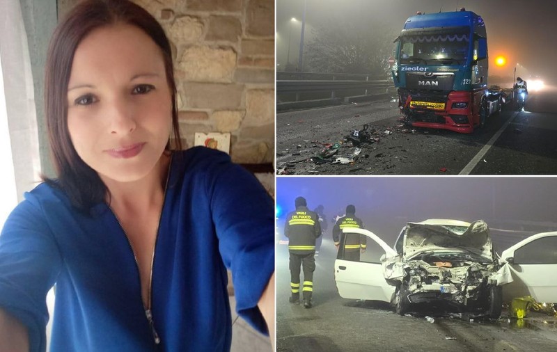 O mamă româncă a murit pe loc într-un Fiat zdrobit de TIR pe un drum din Brescia. Adriana avea două fetițe mici și lucra de mulți ani în Italia