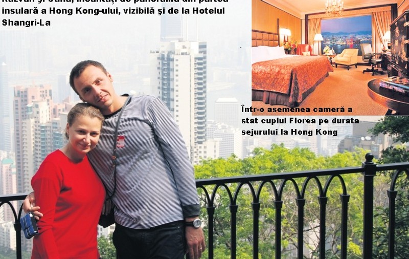 Înotătorul Răzvan Florea şi soţia lui, turişti la Hong Kong