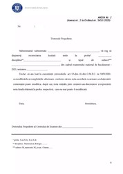 Model cerere constestație Bac 2023