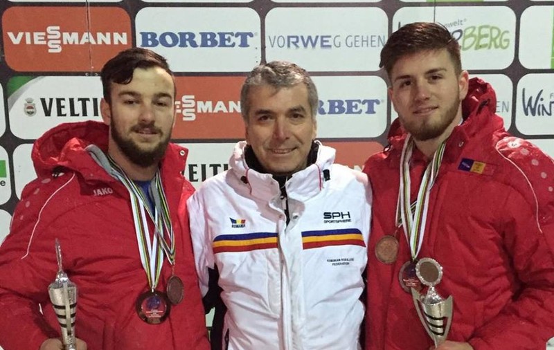 Premieră în sportul românesc: Marius Gâtlan și Flavius Crăciun, bronz la Campionatul European de sanie pentru juniori