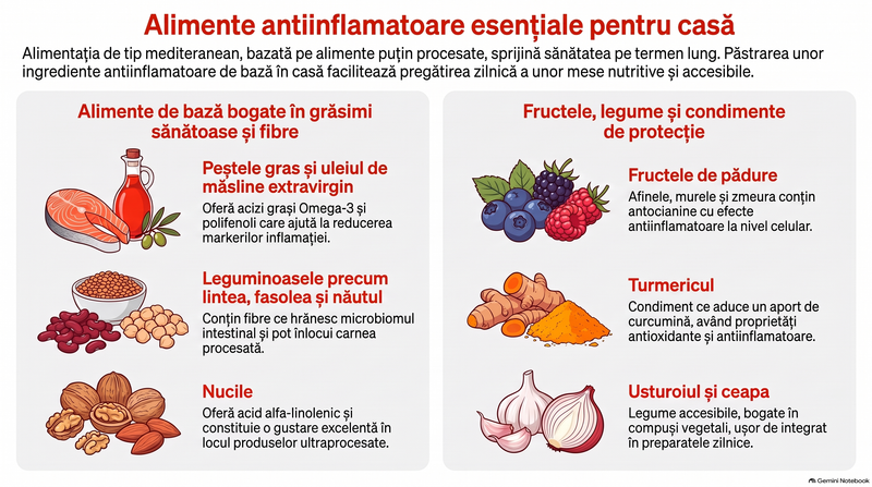 Alimente antiinflamatoare esențiale pentru casă Imagine creată cu AI