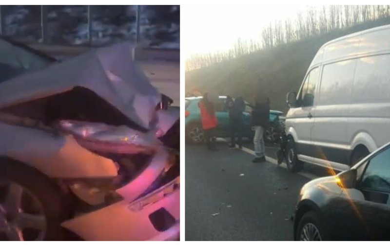 Accident cu 11 mașini și 32 de oameni pe DN 12 Craiova - Pitești: Planul roșu de intervenție a fost activat