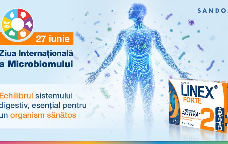 Sandoz România celebrează Ziua Internaţională a Microbiomului: Sănătatea întregului organism începe cu o microbiotă echilibrată