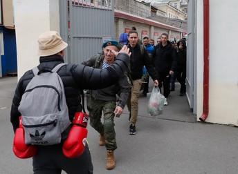 Recruți din St. Petersburg, 28 septembrie 2022. Foto: EPA